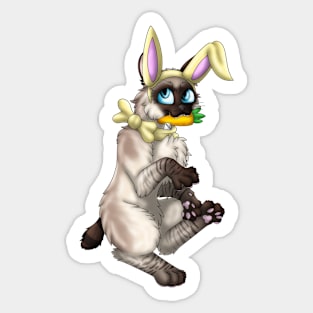 Bobtail BunnyCat: Seal Lynx Point (Yellow) Sticker